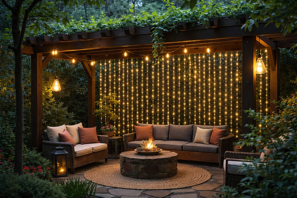 Solar LED Curtain Lights