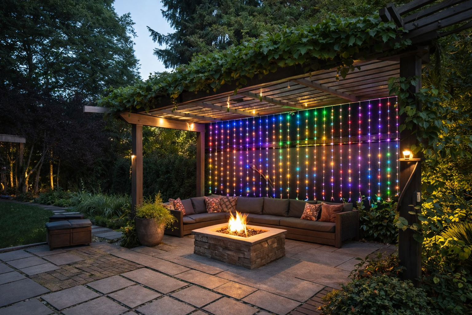 Solar LED Curtain Lights